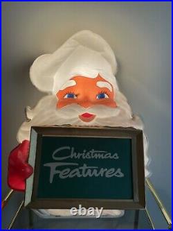 Rare Vintage Santa Lighted Store Display Bakery Santa Clause Christmas Light