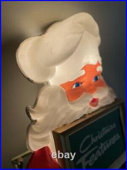 Rare Vintage Santa Lighted Store Display Bakery Santa Clause Christmas Light