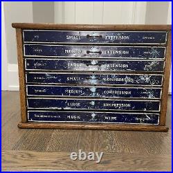 Rare Vintage Spring Wood Store Display Case Cabinet Wb Jones Spring Matchbox