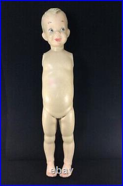 Rare Vintage Store Display Composite Boy Child Mannequin 1940's-50's No Arms. 2