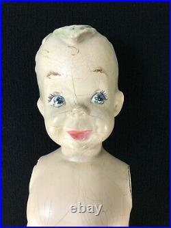Rare Vintage Store Display Composite Boy Child Mannequin 1940's-50's No Arms. 2