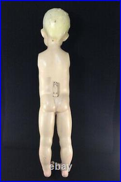 Rare Vintage Store Display Composite Boy Child Mannequin 1940's-50's No Arms. 2