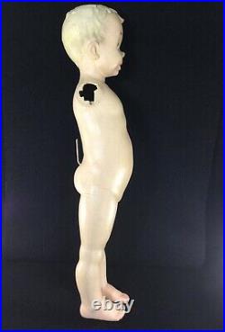 Rare Vintage Store Display Composite Boy Child Mannequin 1940's-50's No Arms. 2