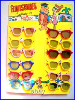 Rare Vintage Store Display of Flintstones Sunglasses, All Mint and Unused