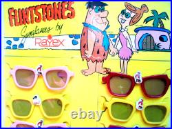 Rare Vintage Store Display of Flintstones Sunglasses, All Mint and Unused