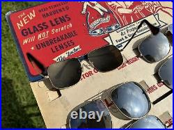 Rare Vintage Sunglass Display with NOS All Originals aviator