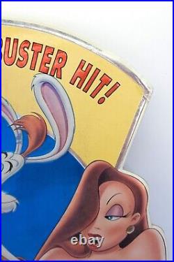 Rare Vintage Who Framed Roger Rabbit Store Display Standee Counter Sign VHS 1989