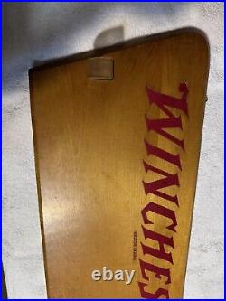 Rare Vintage Winchester wooden Rifle Holder rack Store Display Rare Hard To find