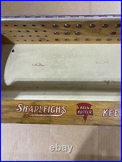 Rare Vntg Shapleighs Hardware Keen Kutter Chisel Drill Tool Store Display Stand
