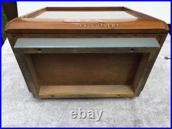 Rare Vtg Case XX Knife 1960's Wood Store Counter Display Case with Key