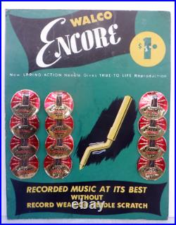 Rare Walco Encore Record Needle Vintage Store Easel Display Turntable Victrola