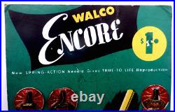 Rare Walco Encore Record Needle Vintage Store Easel Display Turntable Victrola