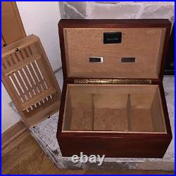 Rare Western Humidor Cedar Wood 18x11x11 Store Display Cigar Box Chest Shelf