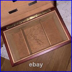 Rare Western Humidor Cedar Wood 18x11x11 Store Display Cigar Box Chest Shelf