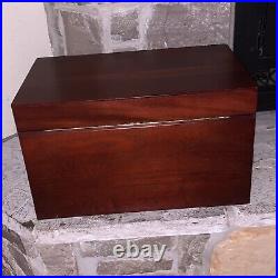 Rare Western Humidor Cedar Wood 18x11x11 Store Display Cigar Box Chest Shelf