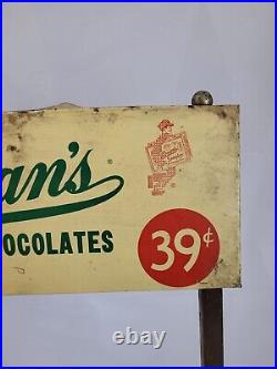 Rare Whitman's Chocolates Metal Sign Display Wire Rack Robert Holley Co