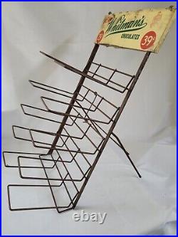 Rare Whitman's Chocolates Metal Sign Display Wire Rack Robert Holley Co