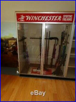 Rare Winchester 1950s 1960s vintage store display cabinet