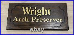 Rare Wright Arch Preserver Shoe Store Retail Display Wooden Sign