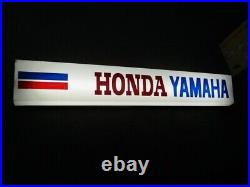 Rare Yamaha Honda Motorcycle Store Display Light promotion sign Vintage Japan