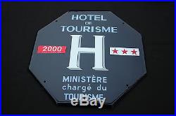 Rare ancienne plaque emaillee HOTEL de Tourisme 3 etoile nouveau classement 2000