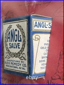 Rare-vintage 1940's Angl Salve Medicine Store Display Advertising -wv -indian