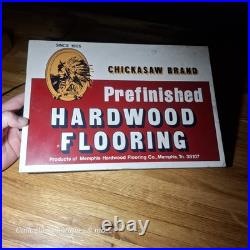 Rare vintage Chickasaw Hardwood Flooring Sign Memphis Tennessee Store display