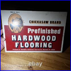 Rare vintage Chickasaw Hardwood Flooring Sign Memphis Tennessee Store display