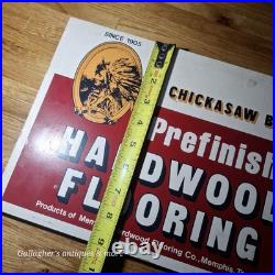 Rare vintage Chickasaw Hardwood Flooring Sign Memphis Tennessee Store display