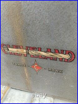 Rare vintage cleveland drill index cabinet hardware store great graphics