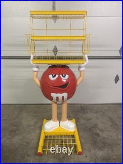 Red M&M Candy RARE Vintage 3 Rack NICE Standing Store Display 5 Feet Tall 40lb