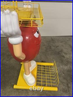 Red M&M Candy RARE Vintage 3 Rack NICE Standing Store Display 5 Feet Tall 40lb