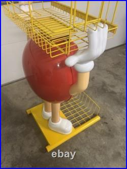 Red M&M Candy RARE Vintage 3 Rack NICE Standing Store Display 5 Feet Tall 40lb