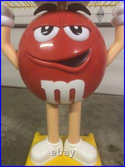 Red M&M Candy RARE Vintage 3 Rack NICE Standing Store Display 5 Feet Tall 40lb