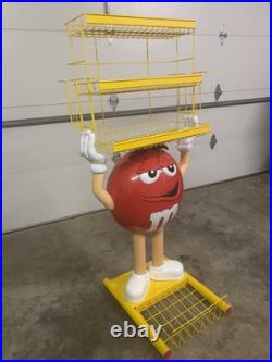 Red M&M Candy RARE Vintage 3 Rack NICE Standing Store Display 5 Feet Tall 40lb