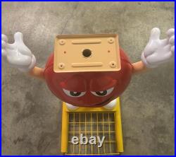 Red M&M Candy RARE Vintage 3 Rack NICE Standing Store Display 5 Feet Tall 40lb