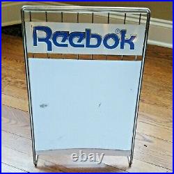 Reebok Authentic Dealer Rare Vintage 1990s Metal Shoe Mirror Display Ad Prop