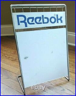 Reebok Authentic Dealer Rare Vintage 1990s Metal Shoe Mirror Display Ad Prop