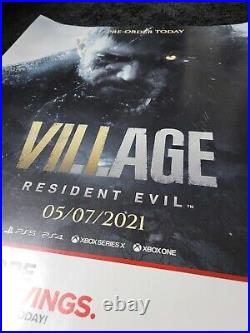 Resident Evil Village Store Display Poster VERY RARE Gamestop