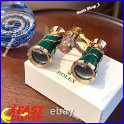 Rolex Green Gold Opera Binoculars Boutique Display Luxury Desk Piece Rare