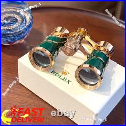 Rolex Green Gold Opera Binoculars Boutique Display Luxury Desk Piece Rare