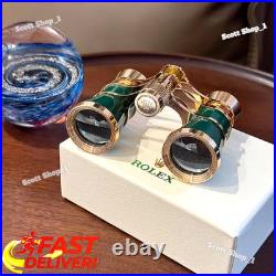 Rolex Green Gold Opera Binoculars Boutique Display Luxury Desk Piece Rare