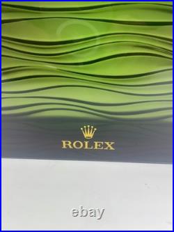 Rolex Store Acrylic Green Waves Display 9x8 In Rare Great Condition