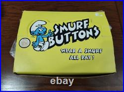 SMURFS Buttons Peyo Wallace Berrie & Company Store Display Of 90 1983 Rare J41