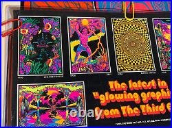 STORE DISPLAY 1973 VINTAGE BLACKLIGHT POSTER By THE THIRD EYE -RARE! 19x24