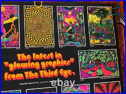 STORE DISPLAY 1973 VINTAGE BLACKLIGHT POSTER By THE THIRD EYE -RARE! 19x24