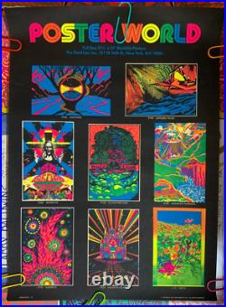STORE DISPLAY VINTAGE 1973 BLACKLIGHT POSTER By THE THIRD EYE -RARE! 16x 22
