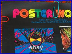 STORE DISPLAY VINTAGE 1973 BLACKLIGHT POSTER By THE THIRD EYE -RARE! 16x 22