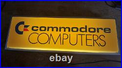 SUPER Rare Original COMMODORE Computer Store Display LIGHTED Sign works