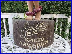 Sailor Jerry Spiced Rum 42 Hawaiian Hula Girl Liquor Store Tiki Display RARE
